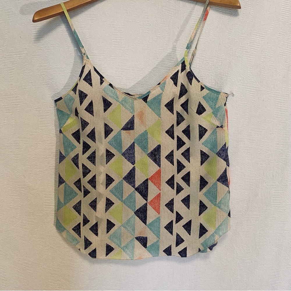 Wilfred Aritzia XXS/XS pure silk graphic design camisole. EUC